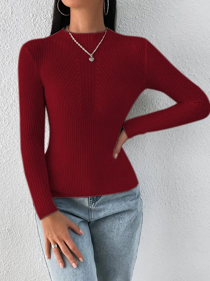 Women's Slim Fit Long Sleeve Turtleneck Sweater