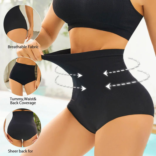 High Waist Tummy Control Shaping Briefs for Women – Slimming Underwear with Butt Lifter and Belly Flattening Features