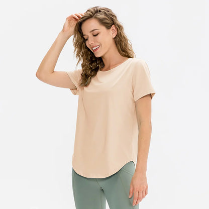 Classic Short Sleeve Tee for Women - Loose Fit Design