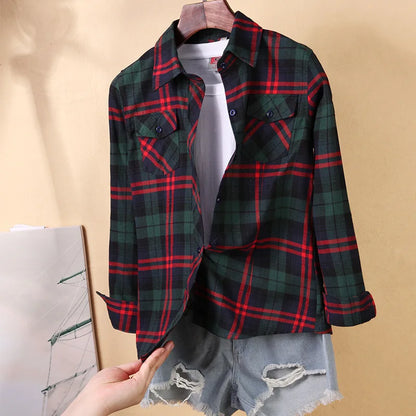 Casual Long Sleeve Chequered Shirt - Various Colors