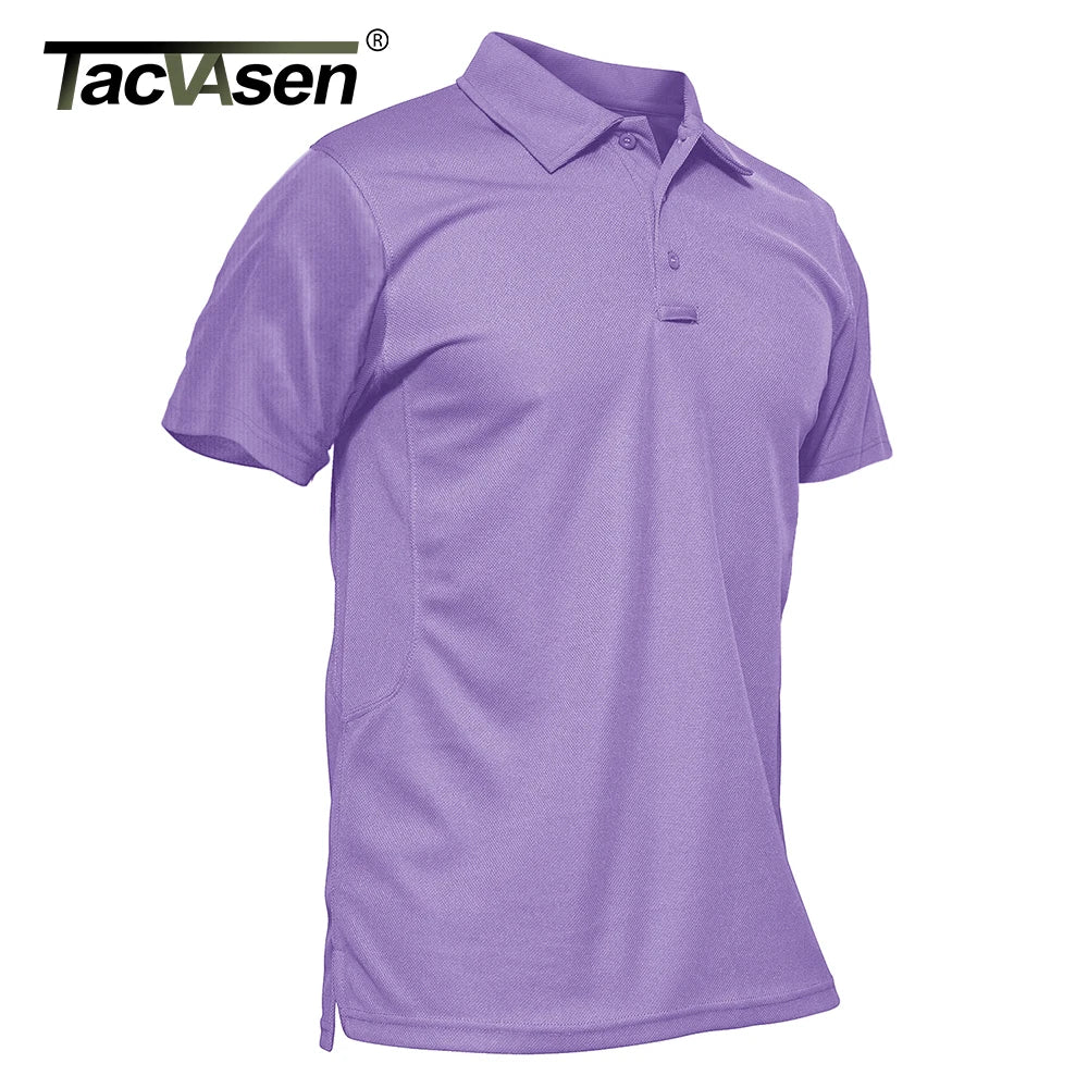 Vibrant Men's Short Sleeve Polo T-Shirt - Quick Dry Fashion Tee