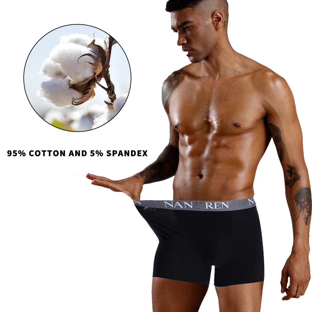 4-8 Pack Men's Cotton Boxer Shorts - Soft and Stylish Underwear