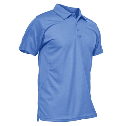 Vibrant Men's Short Sleeve Polo T-Shirt - Quick Dry Fashion Tee