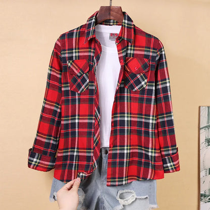 Casual Long Sleeve Chequered Shirt - Various Colors