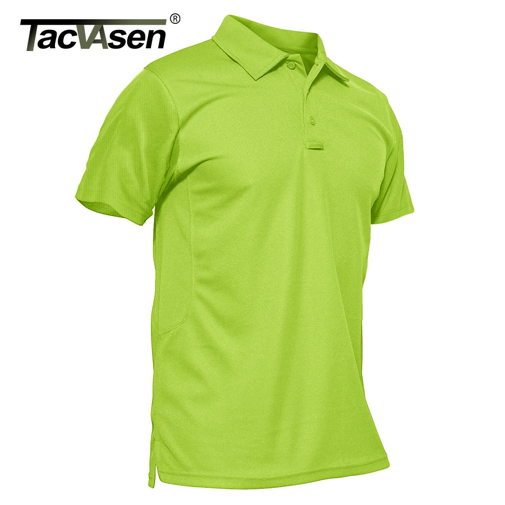 Vibrant Men's Short Sleeve Polo T-Shirt - Quick Dry Fashion Tee