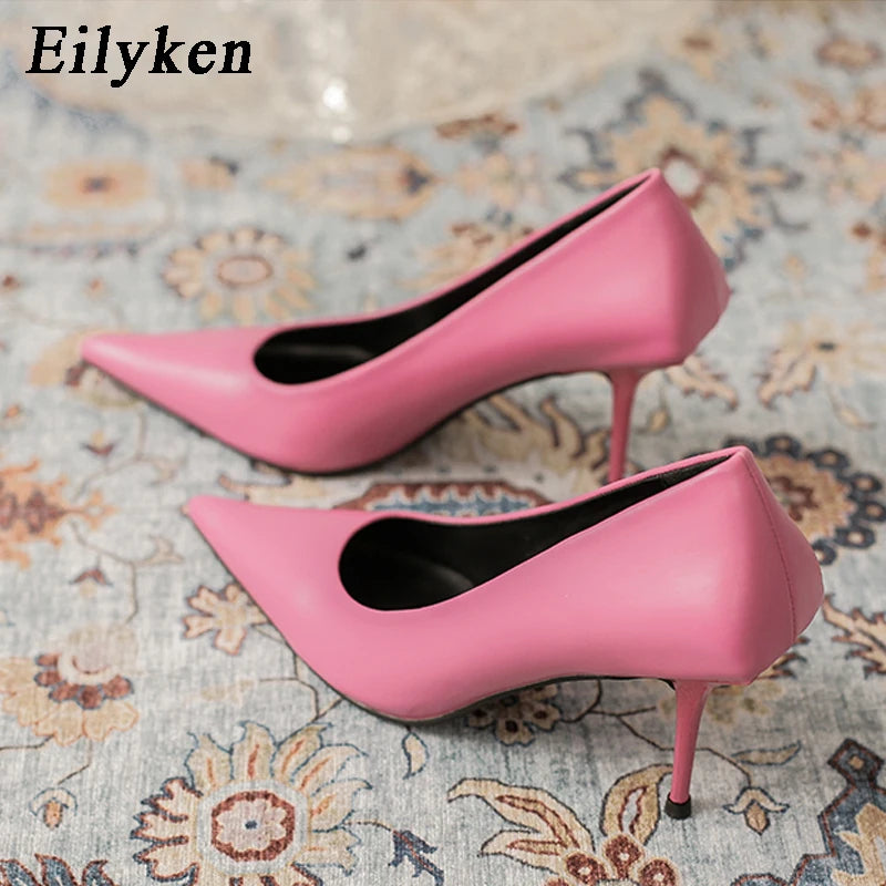 Eiyken Elegant Pointed Toe Slip-On High Heels for Women