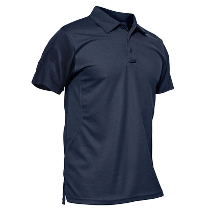 Vibrant Men's Short Sleeve Polo T-Shirt - Quick Dry Fashion Tee