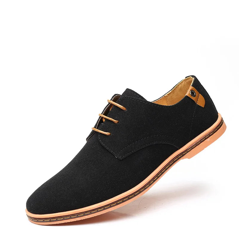 Men's Casual Faux Suede Lace-Up Shoes - Various Colors