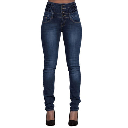 High Waist Stretch Skinny Jeans for Women