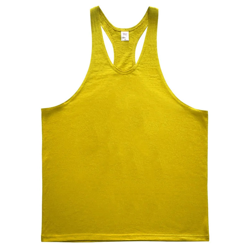 Men's Sleeveless Muscle Tank Top - Cotton Gym Vest