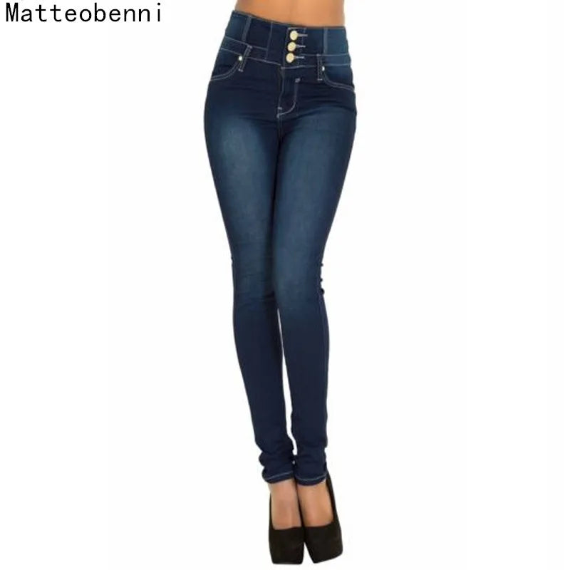 High Waist Stretch Skinny Jeans for Women