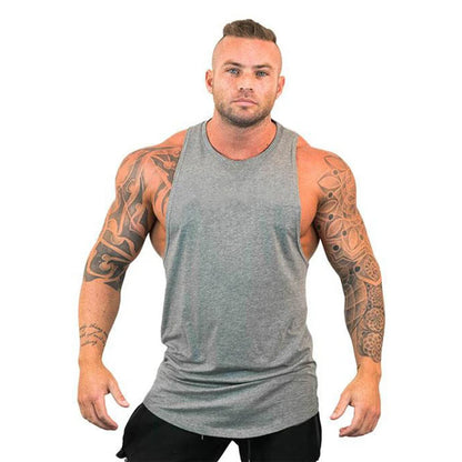 Men's Sleeveless Muscle Tank Top - Cotton Gym Vest