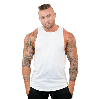 Men's Sleeveless Muscle Tank Top - Cotton Gym Vest