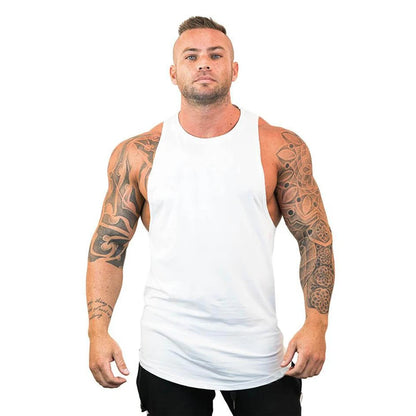 Men's Sleeveless Muscle Tank Top - Cotton Gym Vest