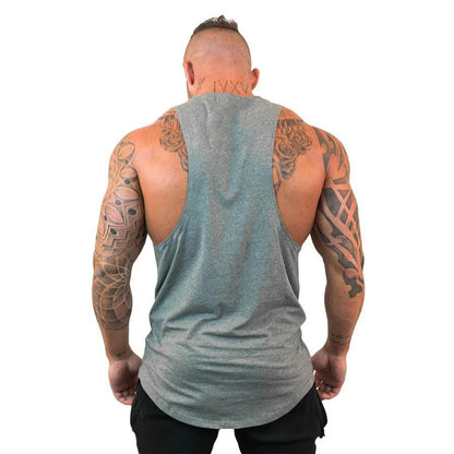 Men's Sleeveless Muscle Tank Top - Cotton Gym Vest