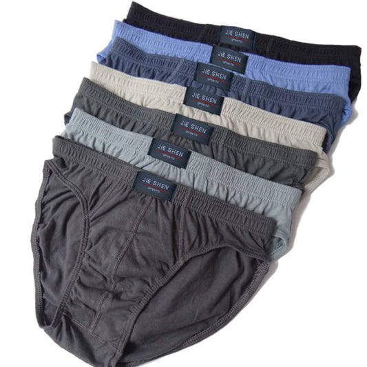 5-Pack 100% Cotton Men's Comfortable Briefs - Various Colors