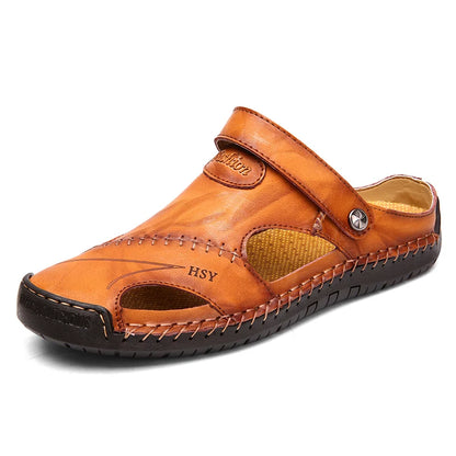 Classic Roman Sandals for Men in Faux Leather