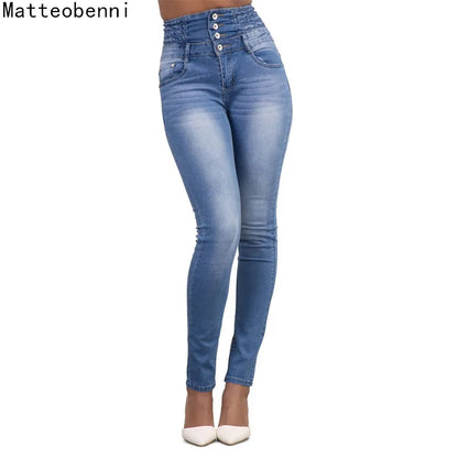 High Waist Stretch Skinny Jeans for Women