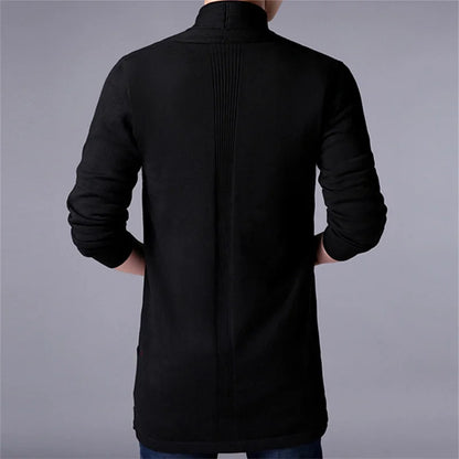 Men’s Slim Fit Solid Color Knitted Jacket Cardigan