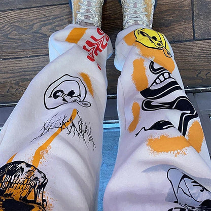 Harajuku Cartoon Skull Print Women’s  Joggers - Streetwear Style