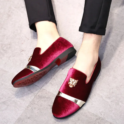 Men's Fashion Loafers With Stylish Metal Studs-Various Colors