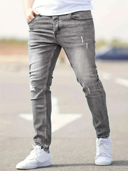 Men's Casual Stretch Skinny Straight Pencil Jeans