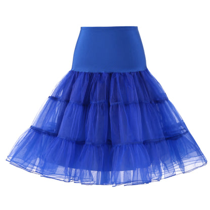 Women's Retro Tulle Petticoat Half Slip Tutu Underskirt - Various Colors