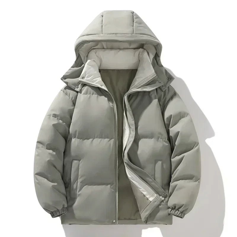 Men's Waterproof Parka Jacket with Detachable Hood - Various Colors