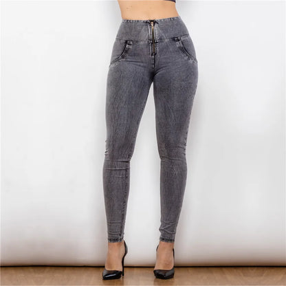 Women's Slim Fit High-Waisted Push-Up Jeans