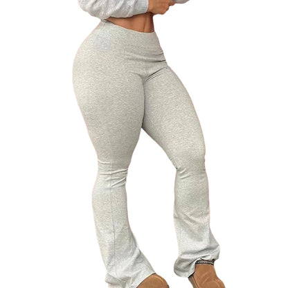 Women's Slim Fit Elastic Waist Flare Sweatpants