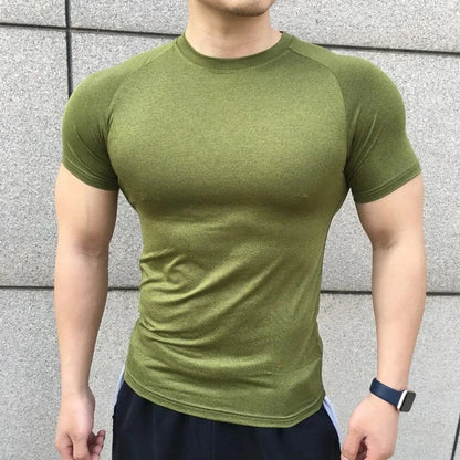 Men's High-Quality Short Sleeve Compression T-Shirt - Various Colors