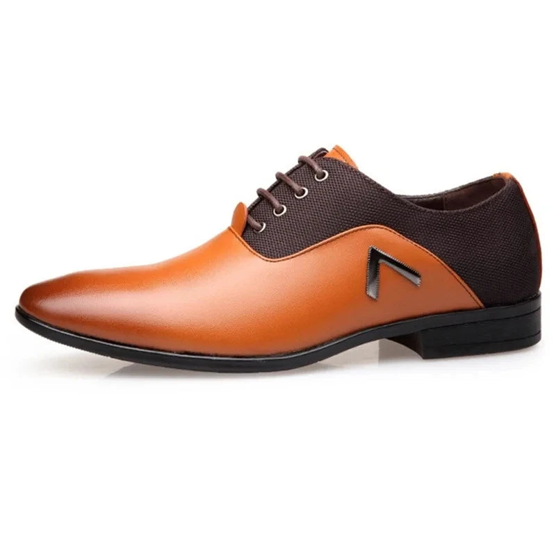 Lace-Up Men's Faux Leather Shoes