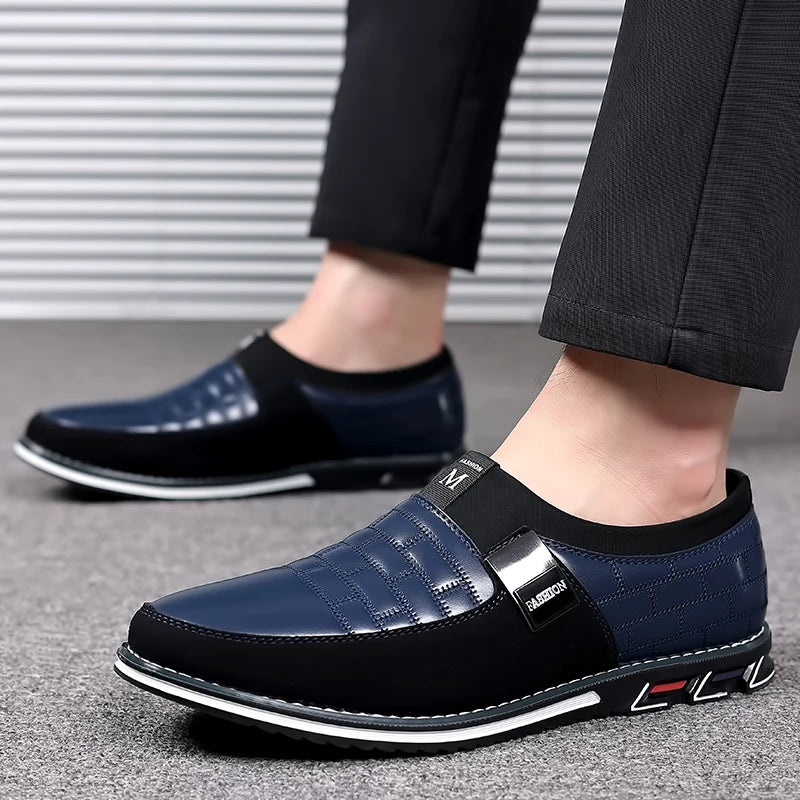 Men's Comfortable Faux Leather Slip-On Shoes