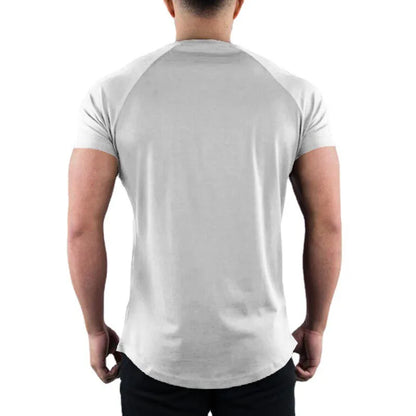 Men's Slim Fit Cotton Short Sleeve T-Shirt - Various Colors