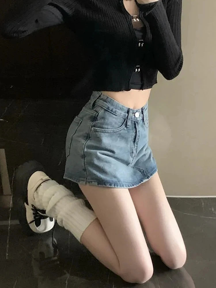 High-Waisted Women's Slim Fit Denim Mini Skirt