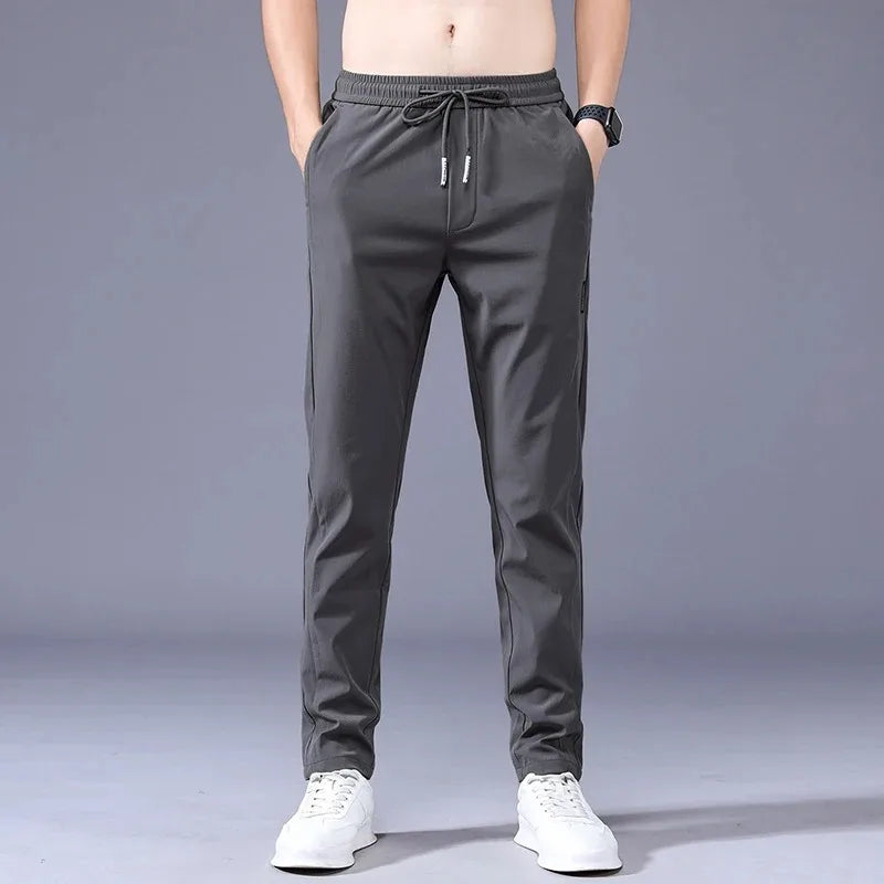 Men's Casual Outdoor Sweatpants - Elastic, Breathable Straight Leg Design