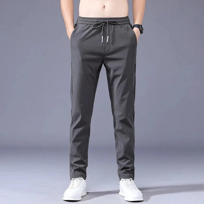 Men's Casual Outdoor Sweatpants - Elastic, Breathable Straight Leg Design