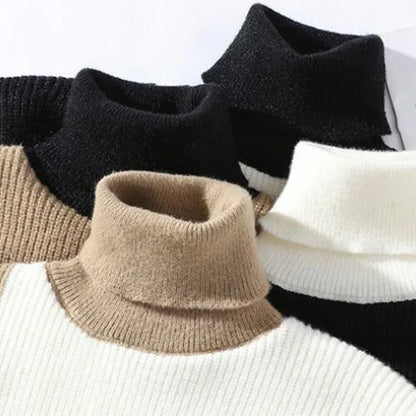 Men's Soft Knit Turtleneck Pullover Sweater