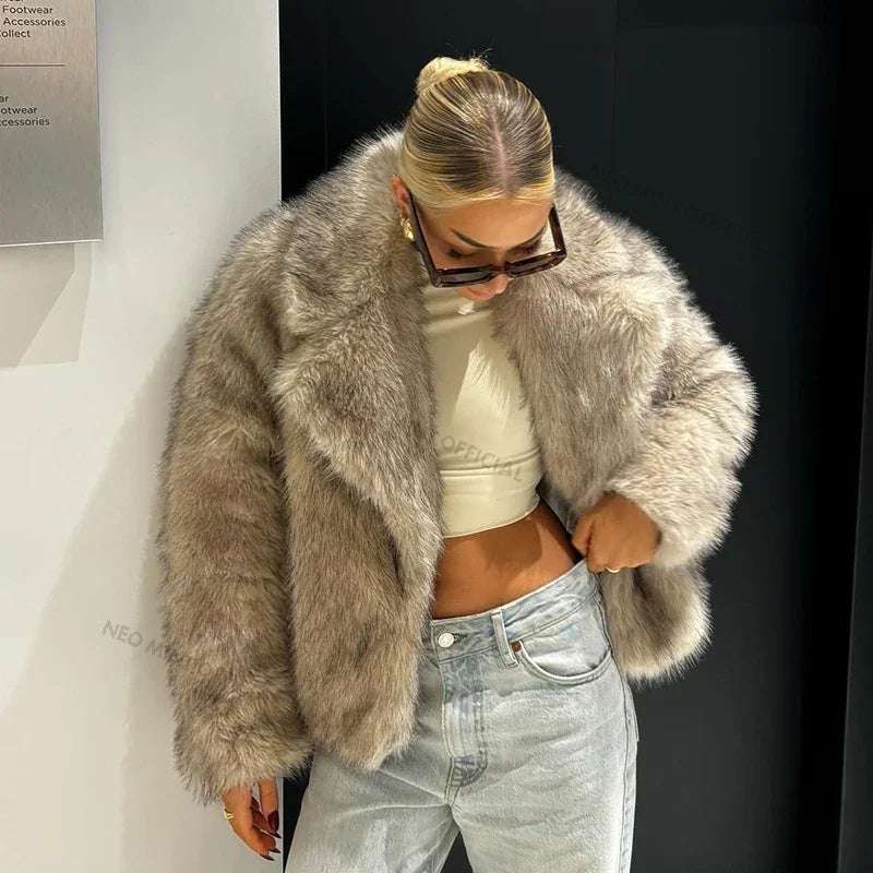 Women's Luxury Faux Fur Coat