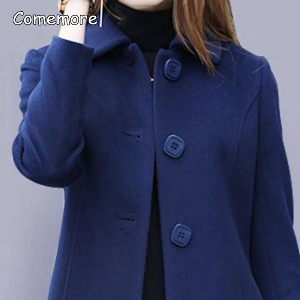 Womens Mid-Length Collar Jacket - Various Colors