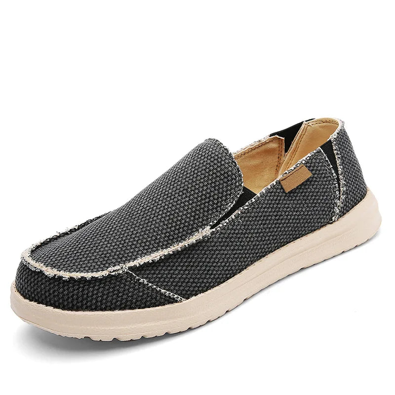 Men's Breathable Denim Canvas Slip-On Sneakers