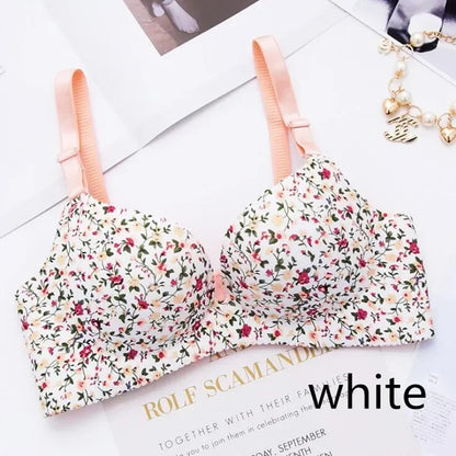 Floral Print Push-Up Bra for Women -  Various Colors