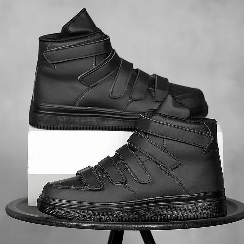 Men's High-Top Lace-Up and Velcro Sneakers