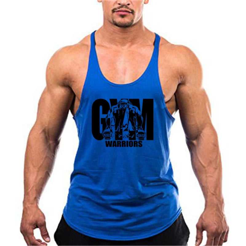 Men's Cotton Gym Tank Tops - Various Colors