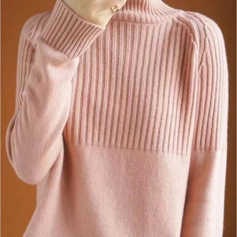 Women's Turtleneck Knit Pullover  - Various Colors