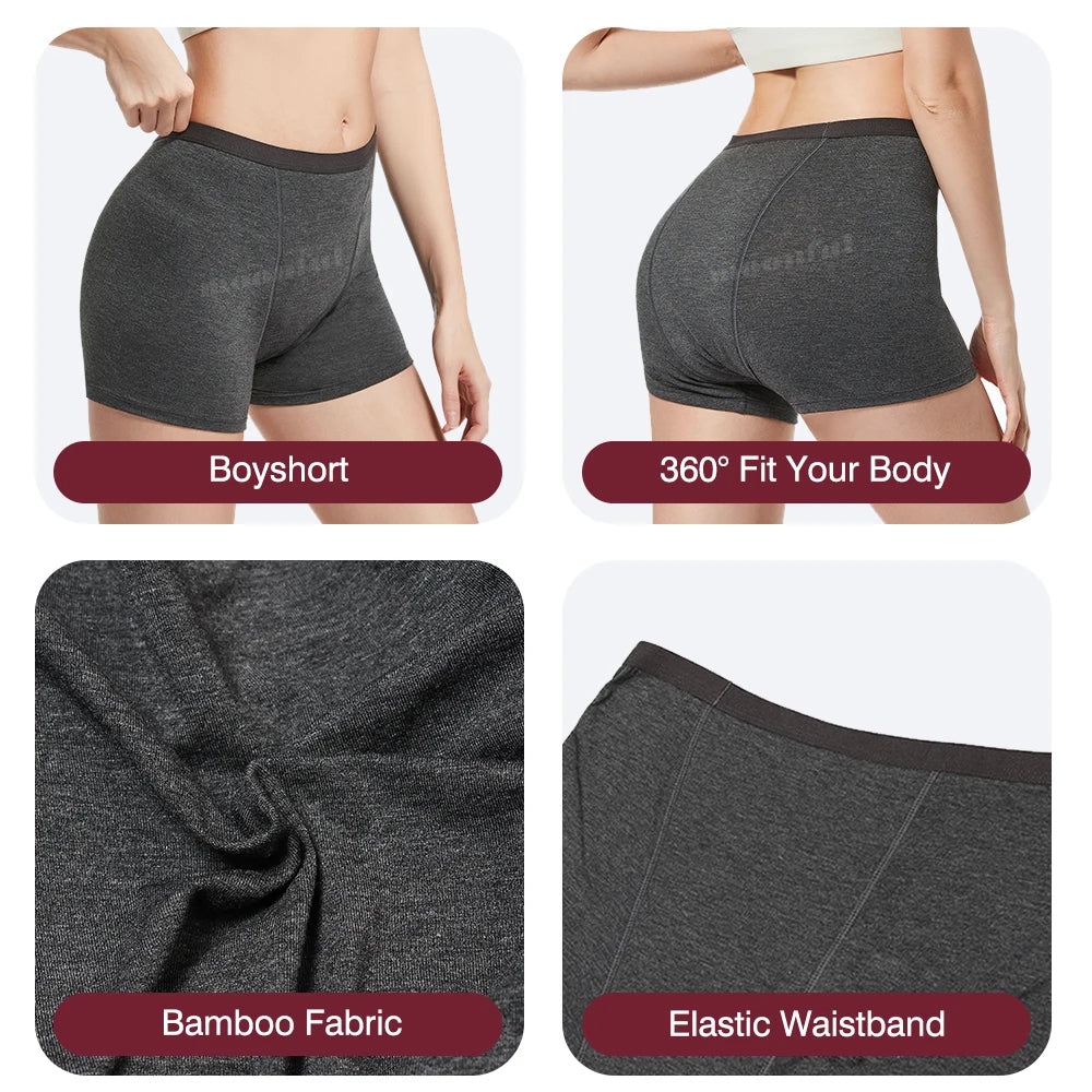 High-Waisted Cotton Menstrual Panties for Heavy Flow - Women's Period Underwear