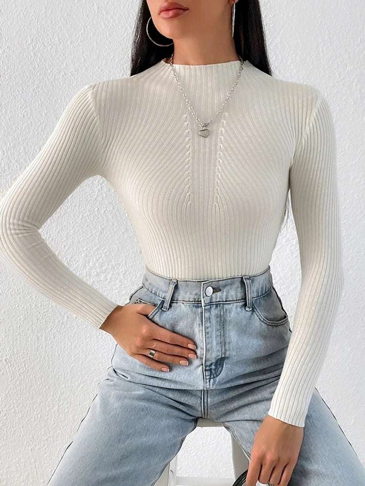 Women's Slim Fit Long Sleeve Turtleneck Sweater