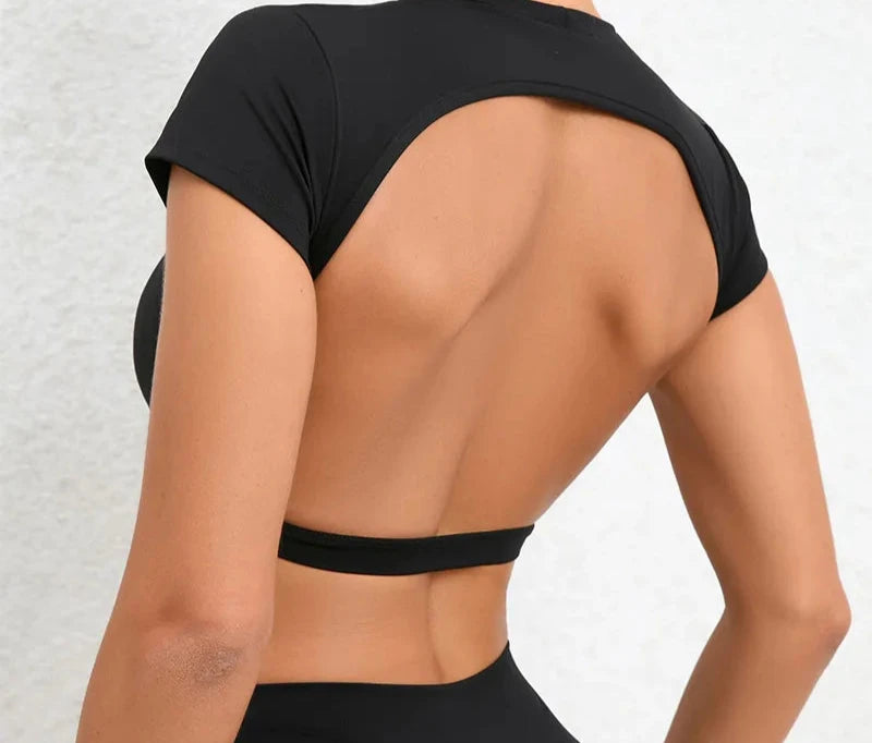 Breathable Backless Crop Tops for Women - Various Colors