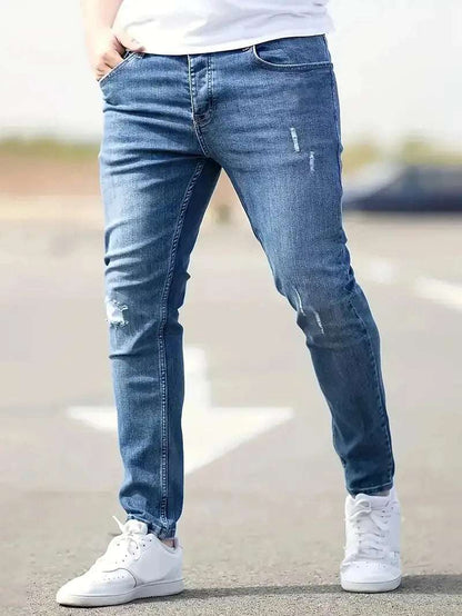 Men's Casual Stretch Skinny Straight Pencil Jeans