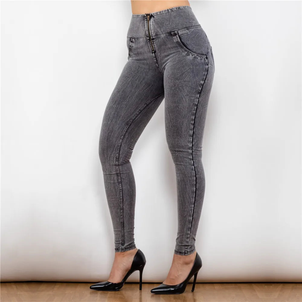 Women's Slim Fit High-Waisted Push-Up Jeans